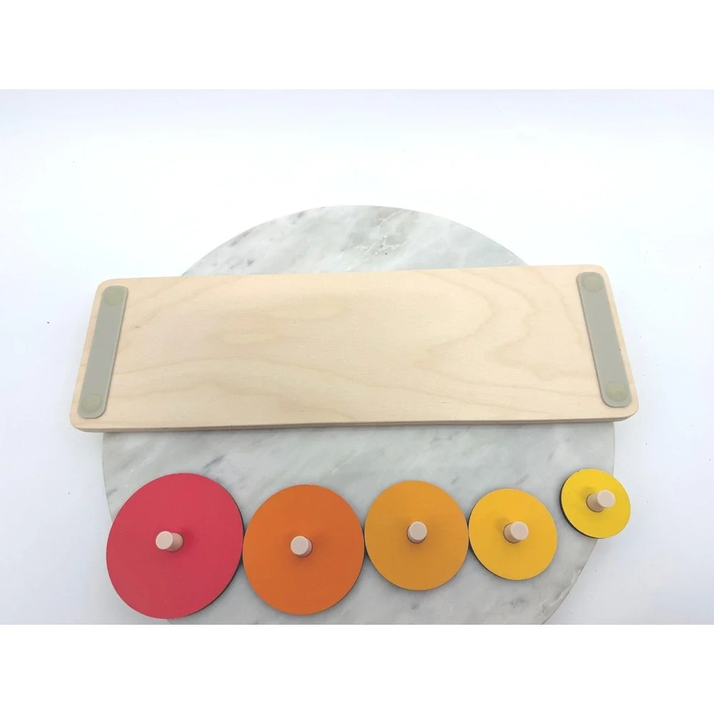 Lovevery Friends of All Shapes Wooden Peg Puzzle Toddler Montessori Toy Multi